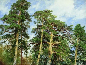 イワン・イワノビッチ・シーシキン Painting - 松の頂上の古典的な風景 イワン・イワノビッチ